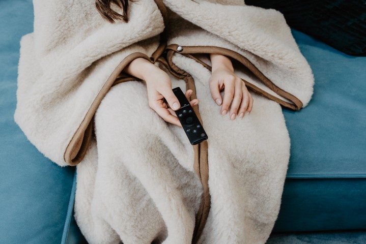 Merino Wool TV Blanket with Zipper and sleeves 100% Warm Soft WOOLMARK